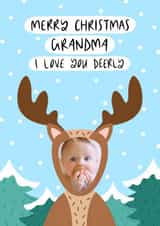 Personalised Christmas Photo Card created by Muses & May  - Reindeer photo card 1000