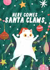 Santa Claws Funny Christmas Card created by Jude Patla 