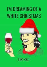 White or Red Wine Christmas Card created by Jan Munro
