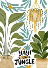 Pretty Jungle New Home Card - House Plants - Yay New Jungle created by Life’s Peachey by Lauren Faye Peachey