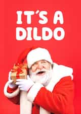 It's a dildo Christmas card created by Daft cards