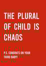 third baby congratulations card created by metoyou