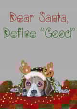 Naughty Beagle Christmas Card created by The Warren Creations