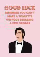 Cousin Gregg Good Luck succession card created by Nicola Jo