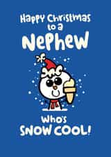 Snow Cool Nephew Snowman Christmas Card created by Pink wink