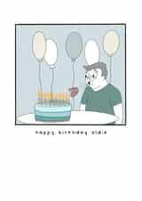 Blowing out candles birthday card 1000 created by Hey Bungalow Designs