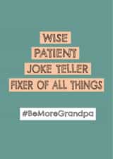 #BeMoreGrandpa Cute grandpa birthday card created by Urban Collie