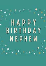Classic Birthday Card - For Nephew - Typography created by ERC Design