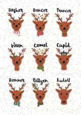 Santa`s Reindeer Christmas card created by Triple Kiss Designs