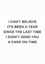 Late card created by Dog Came To Stay