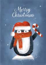 Cute Penguin Christmas Card created by AJ Creations