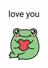 Love card with a frog created by OlgaEfimova.Designer
