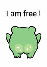 Postcard i'm free created by OlgaEfimova.Designer