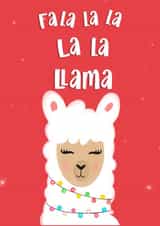 Christmas Festive Llama Card created by Coffee Cup Studio
