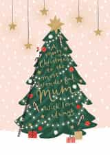 Most Wonderful Mum - Mum - Traditional - Christmas Tree - Merry Christmas Card created by Helen Mackay
