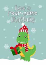 Roar-some Christmas dinosaur created by Fern Furness