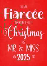 Classic Christmas Card - Last Christmas As Mr & Mrs - 2025 created by Louise Potton Designs