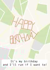 Strava Birthday Card created by Peach and Mimi