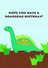 Dinosaur Roarsome Childrens Birthday Card created by Jenny Arnott Cards