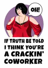 Nessa inspired Gavin and Stacey Crackin' Coworker Card created by Hint of Sarcasm