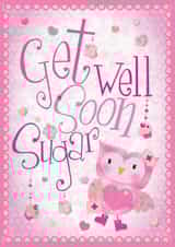 Lovely cute owl get well soon card. created by Rainbow Bee Creations