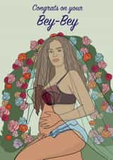 Bey-Bey Celeb Pregnancy Card created by Party Mountain Paper co.