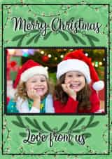 Personalised Christmas Photo Card created by Pippins post cards  - From us