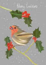 Robin Christmas Card 1001 created by Peach Paints