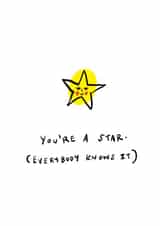 You’re a Star, Thank you card created by The Doodle Apothecary