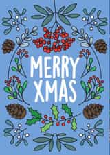 Pretty Plant Merry Xmas Card created by Thirty Mussels