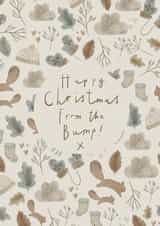 Happy Christmas from the Bump, Pregnancy Christmas card created by Hannah Owen Illustrates