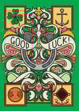 Good Luck Horseshoe Symbol Card created by Rebecca Strickson Ltd