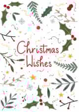 Christmas Wishes Foliage Card created by Lucy Bedford Designs