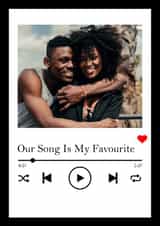 Personalised Anniversary Photo Card created by rdlinnovation - Favourite Song Anniversary Photo Card