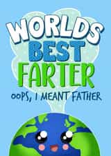 Worlds best farter, birthday card created by Sophie Larsson