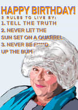 Miriam Margoyles Birthday Guidance created by The Dyslexic Artest