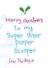 Funny Merry Christmas card from the dog  created by Rusty Pencil