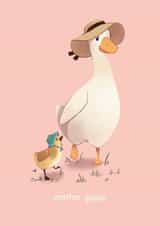 Cute Mothers Day Card - Goose - Mother Goose created by Melissa Jan