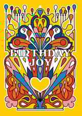 Pretty Birthday Card - Balloons - Birthday Joy created by Rebecca Strickson Ltd