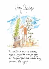 Snowy Woodland Christmas Eve Christmas Card created by Kate Bond