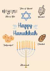 Happy Hanukkah Illustration - Traditions Card created by Blueberry Creates Co
