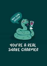 Snake Charmer Funny Pun Card created by Victoria Barron
