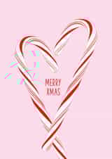 Candy Cane Heart Christmas card created by My Pretty Circus