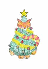 Christmas Tree Cat created by @hobbbins
