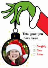 Personalised Christmas Photo Card created by Marie Goodchild - The grinch