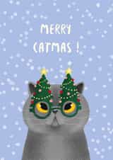 Funny cat. Merry Catmas ! created by Anastasia Ultramarin