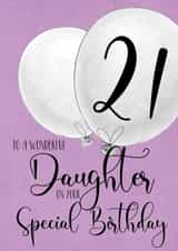 21st Birthday Daughter created by Louise Potton Designs