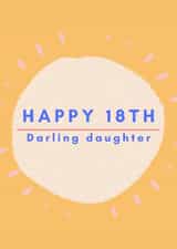 18th darling daughter birthday card created by Proper job studio