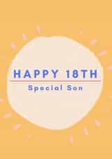 18th birthday special son card created by Proper job studio