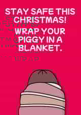 Wrap your piggy in a blanket card created by The Crude Card Company